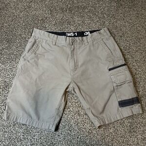 FXD WS-1 Men Khaki Tan Cargo Canvas Work Shorts Paratrooper Utility Size 36 DURA